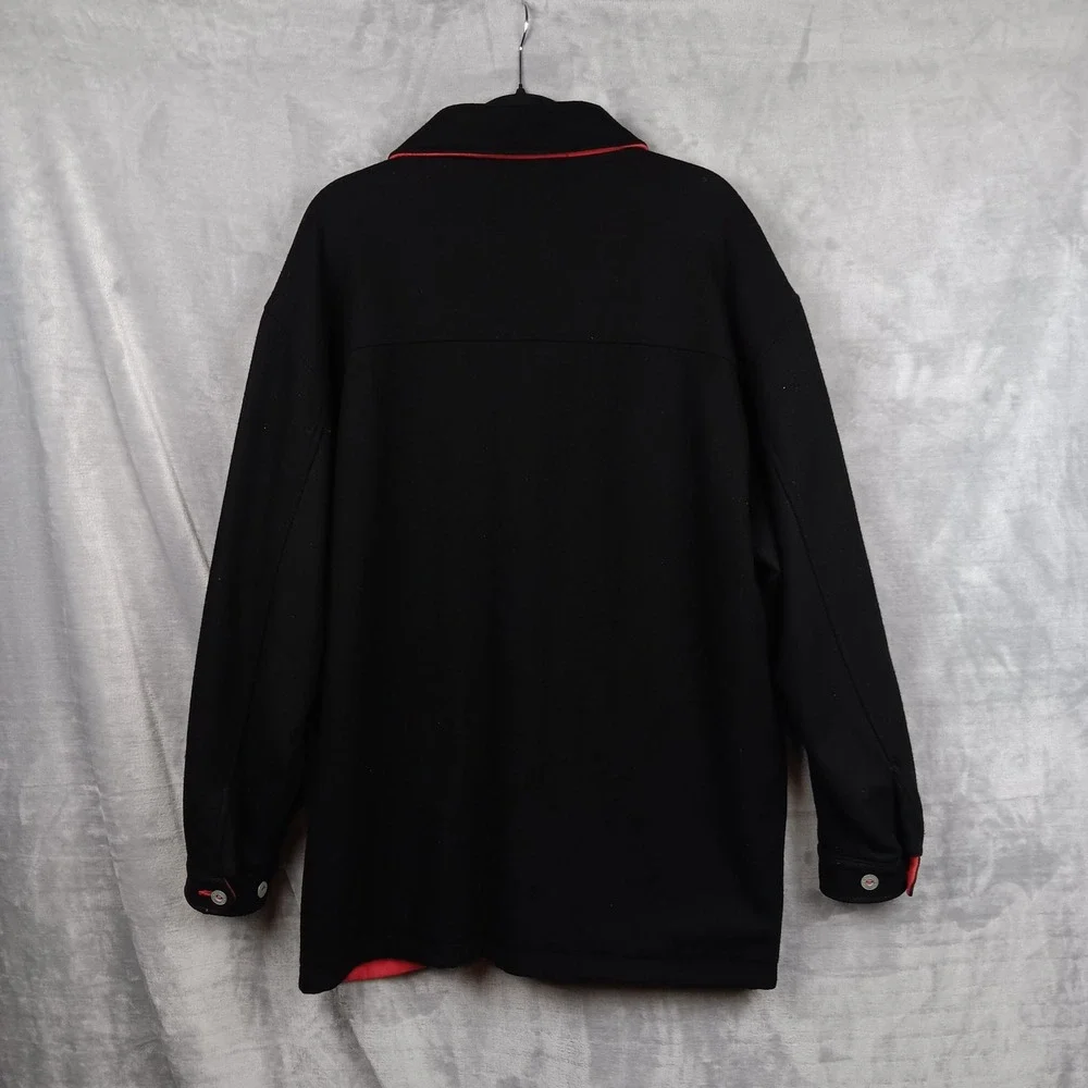 Marlboro Reversible‎ Jacket Red Black Zip Front Workwear Mens Sz XL